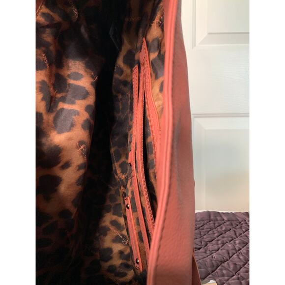 B. Makowsky Coral Leather Fringe Hobo Shoulder Bag - Picture 5 of 9